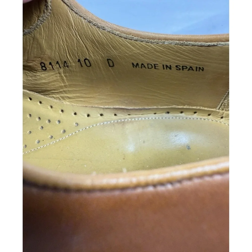 Magnanni Brown Leather Spilt Toe Derby Shoes Men's Size 10 D #8114 Made in Spain